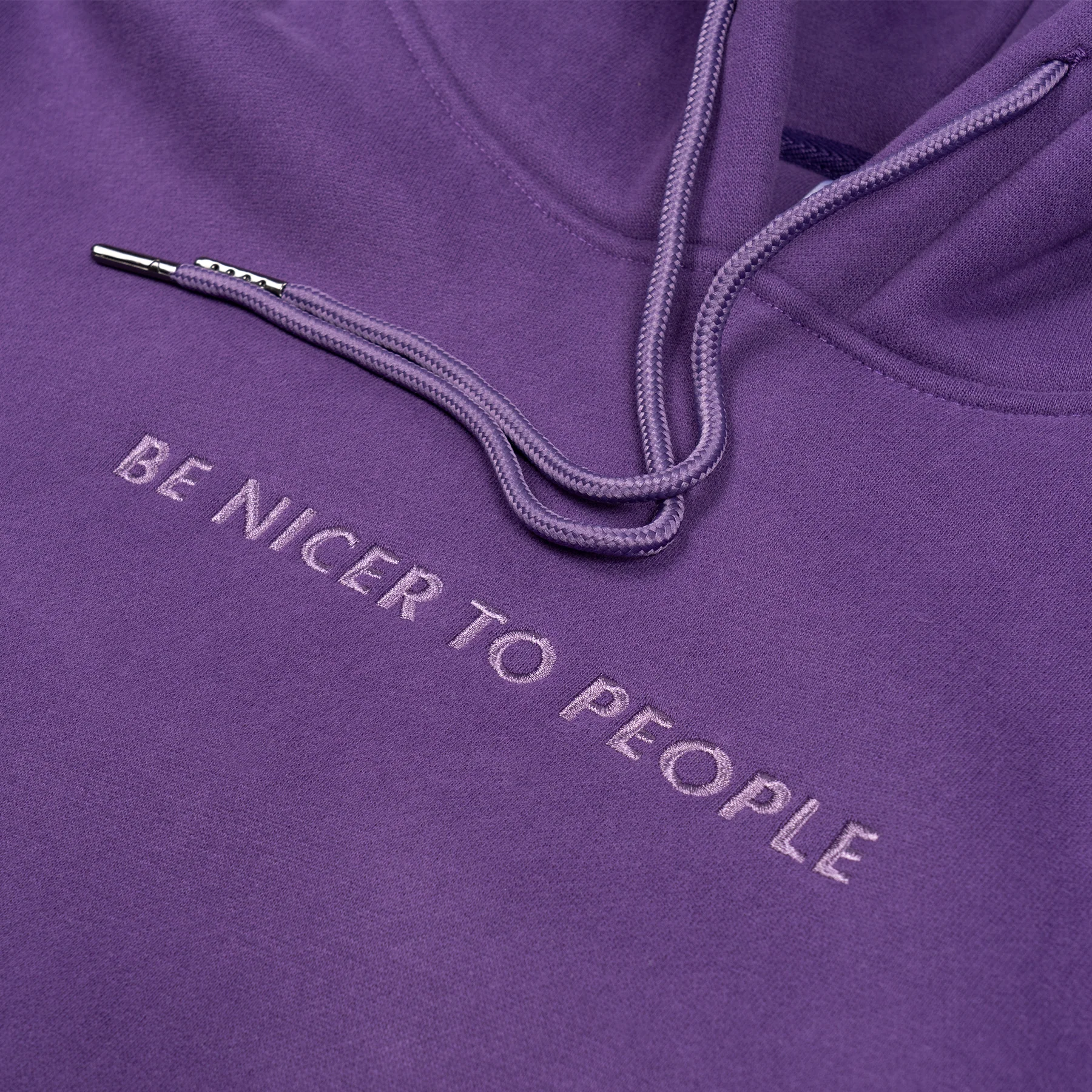 Be Nicer To People Colorblock Hoodie (Grape) - Image 3