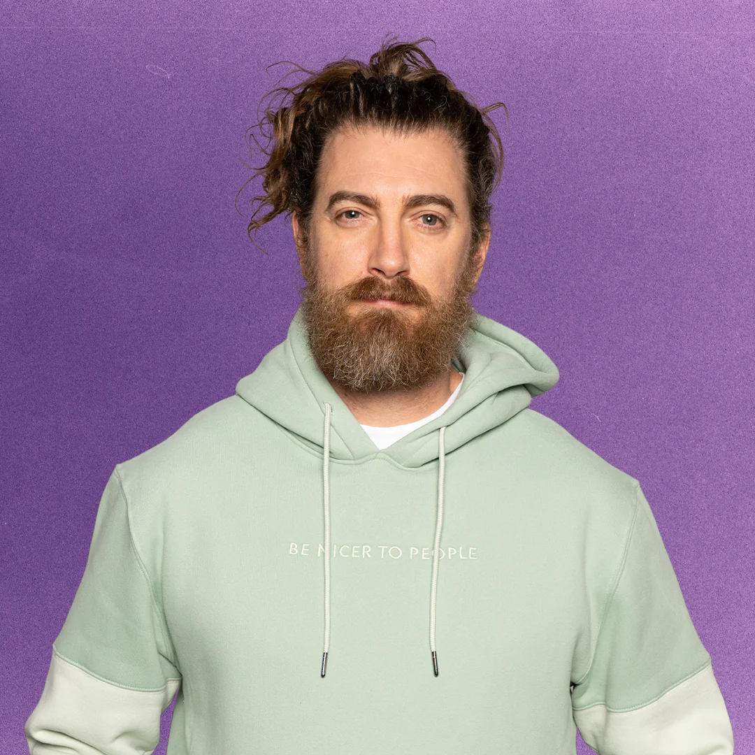 Be Nicer To People Colorblock Hoodie (Sage) - Image 2