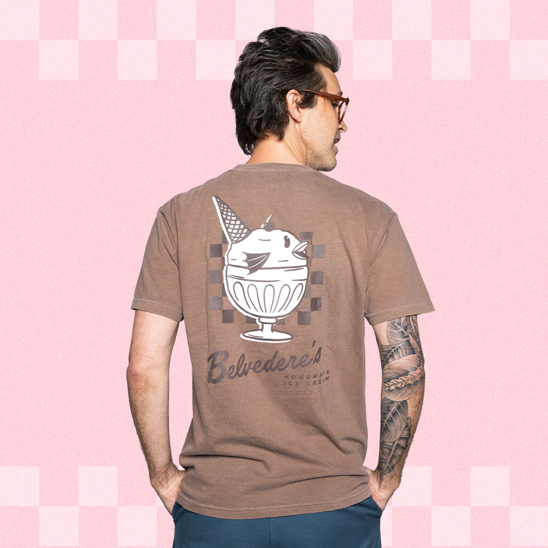Belvedere's Ice Cream Shop Tee (Chocolate) - Image 4