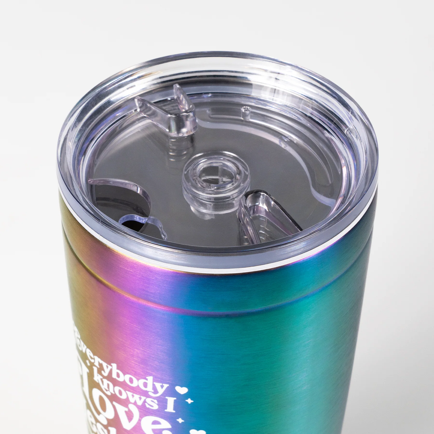 Everybody Knows I Love Lesbians Iridescent Tumbler - Image 3