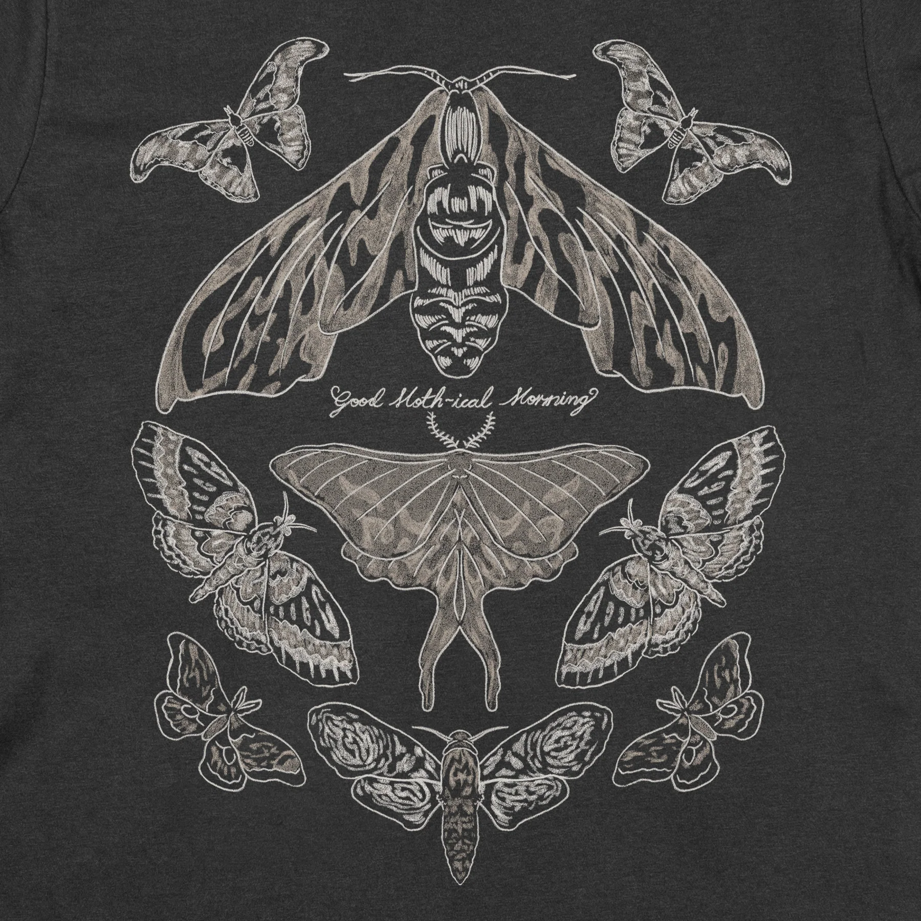 Good Moth-ical Morning Tee (Black) - Image 2