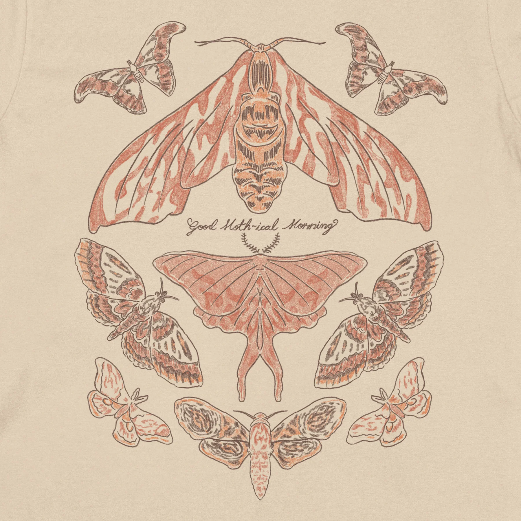 Good Moth-ical Morning Tee (Sand) - Image 2