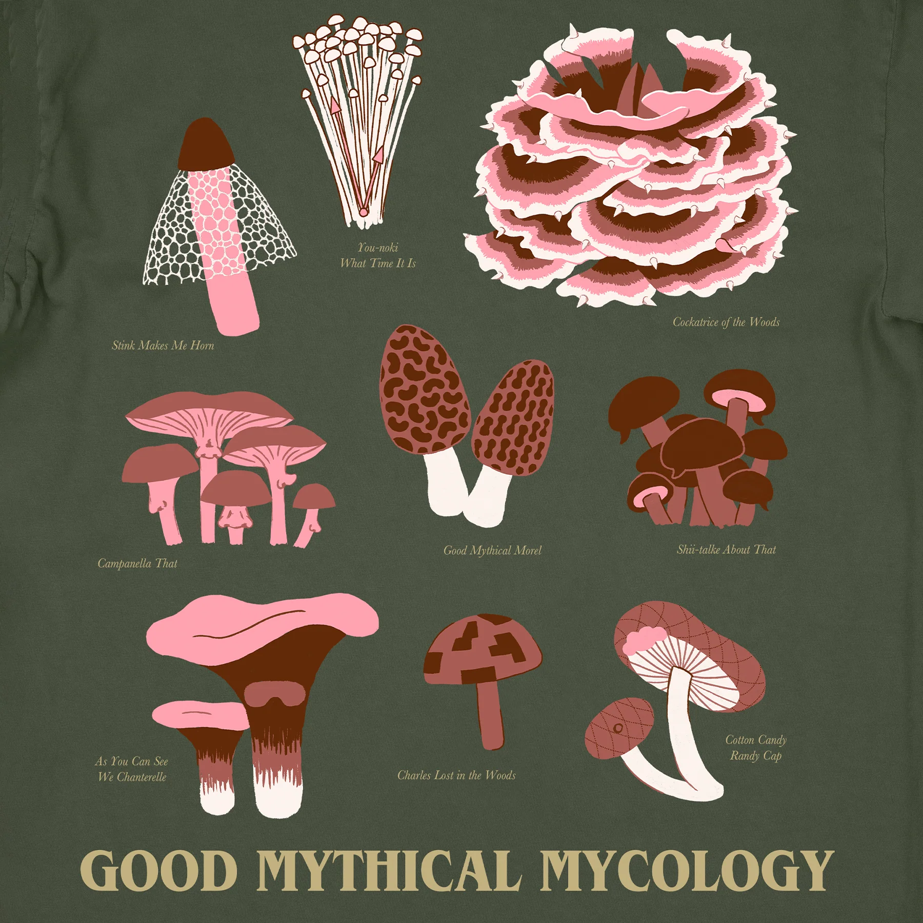 Good Mythical Mycology Long Sleeve Tee (Green) - Image 3