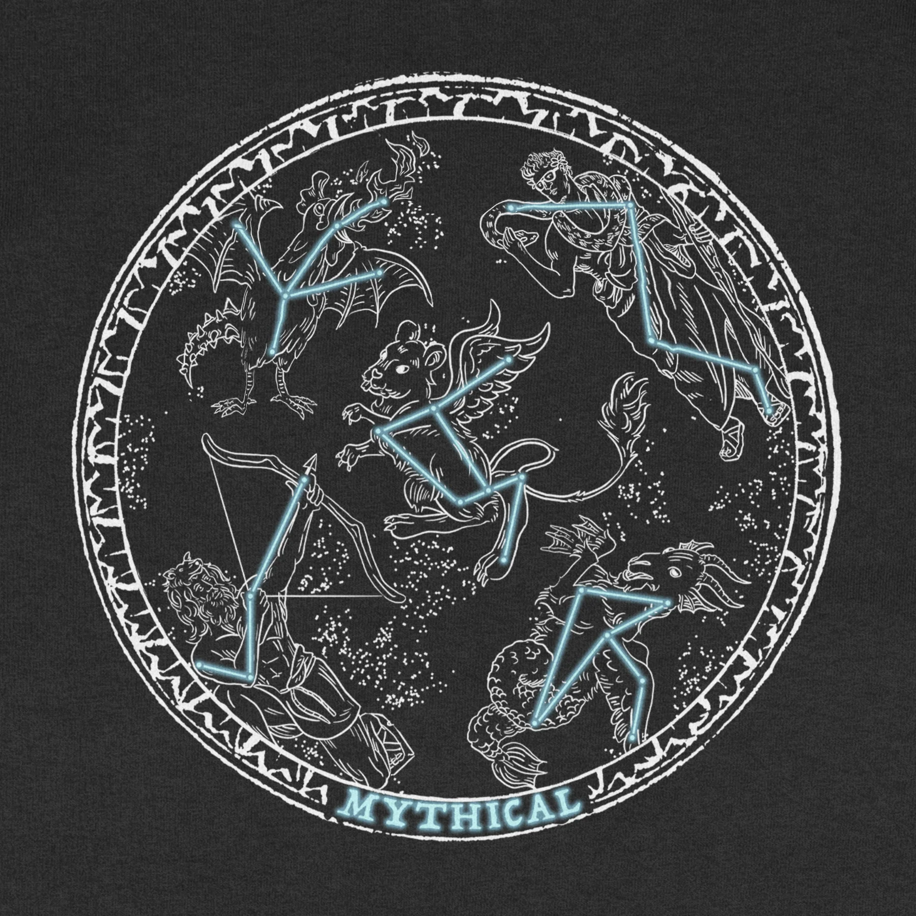 Mythical Constellations Glow-in-the-Dark Tee (Black) - Image 4