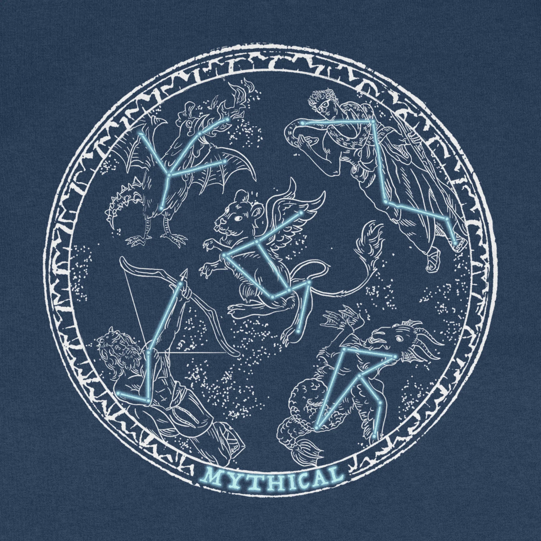 Mythical Constellations Glow-in-the-Dark Tee (Navy) - Image 4
