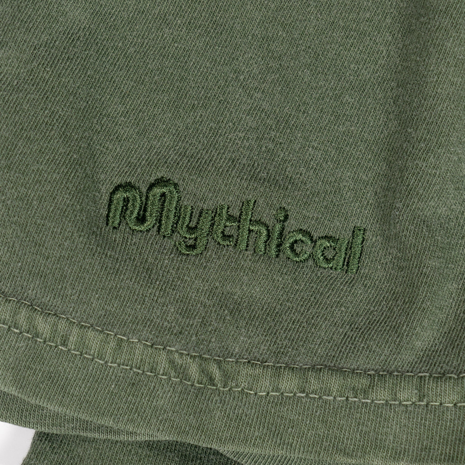 Mythical Embroidered Tee (Olive) - Image 3