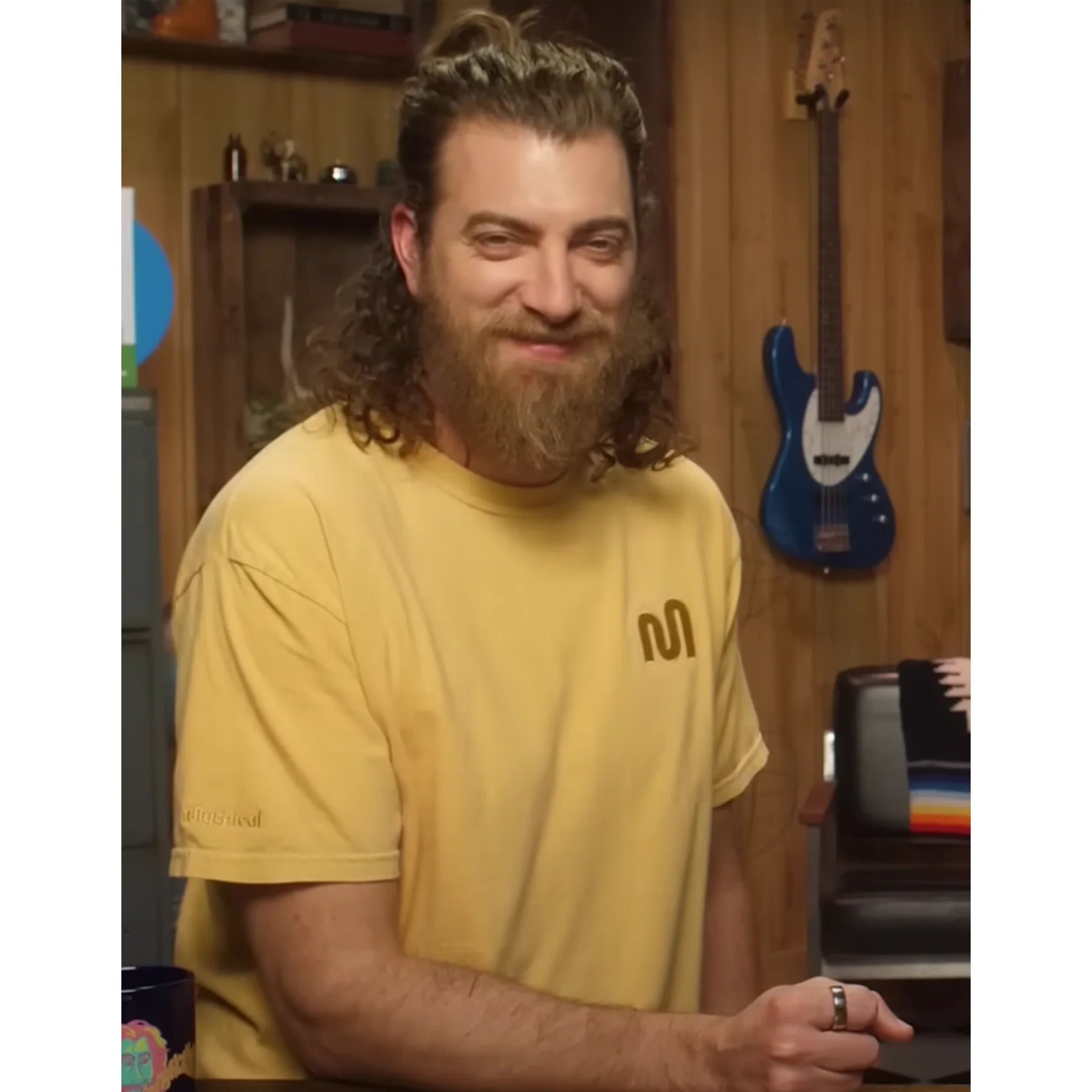 Mythical Embroidered Tee (Mustard) - Image 4