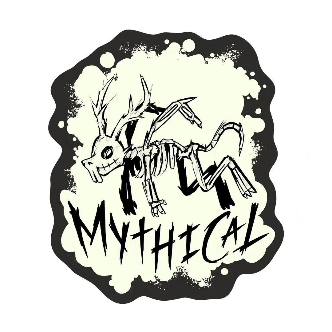Mythical Beast Emo Glow In The Dark Sticker - Image 2