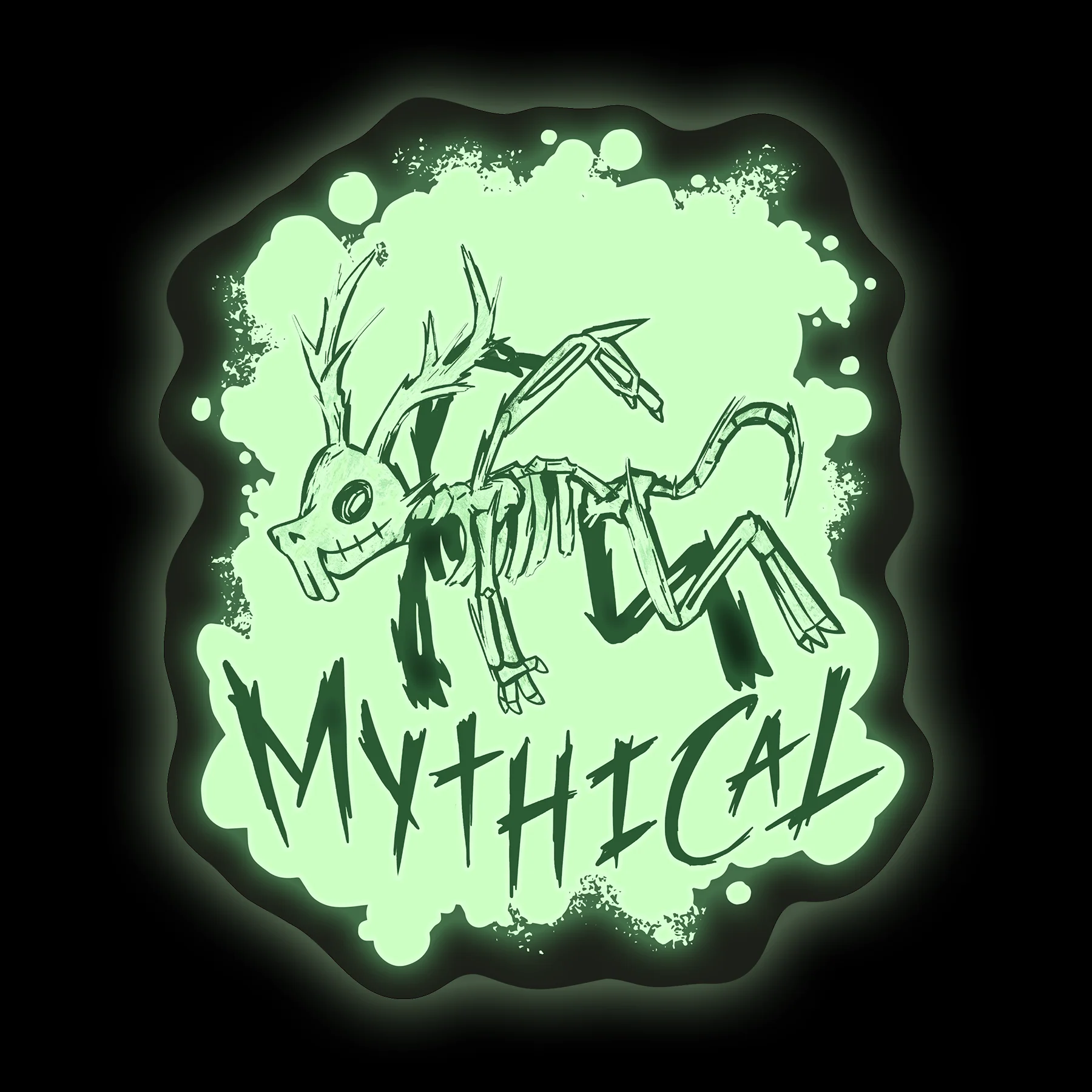 Mythical Beast Emo Glow In The Dark Sticker - Image 3
