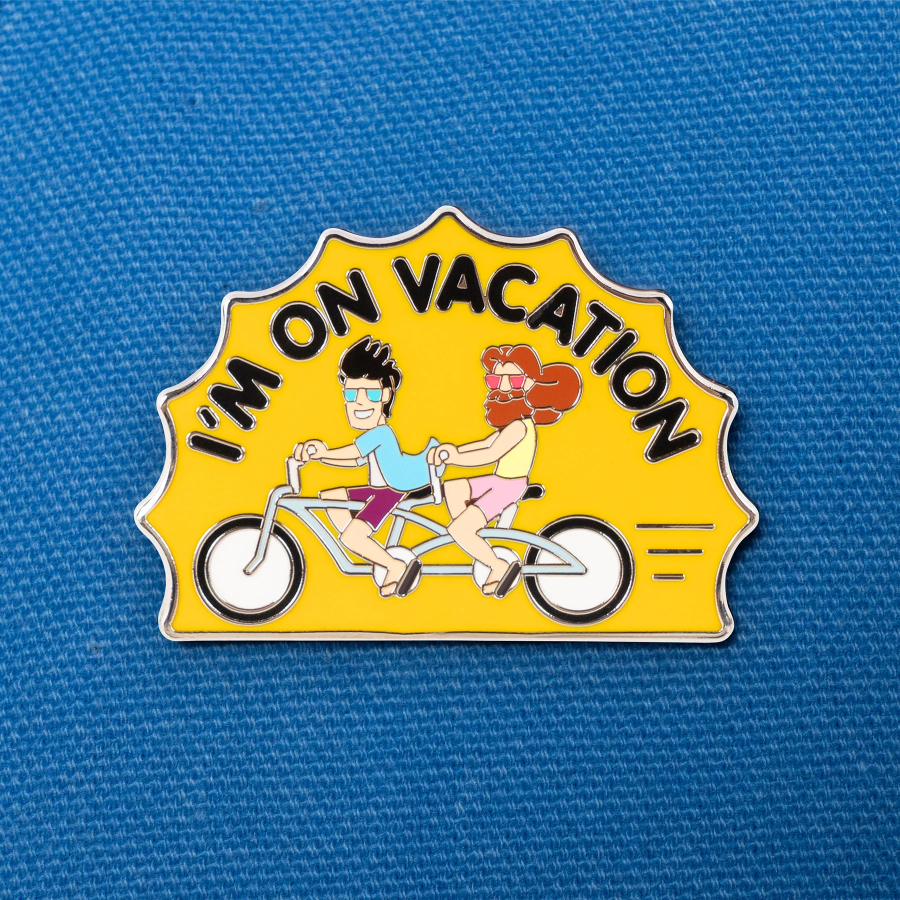 Two Men On A Double Bike Pin of the Month - Image 3